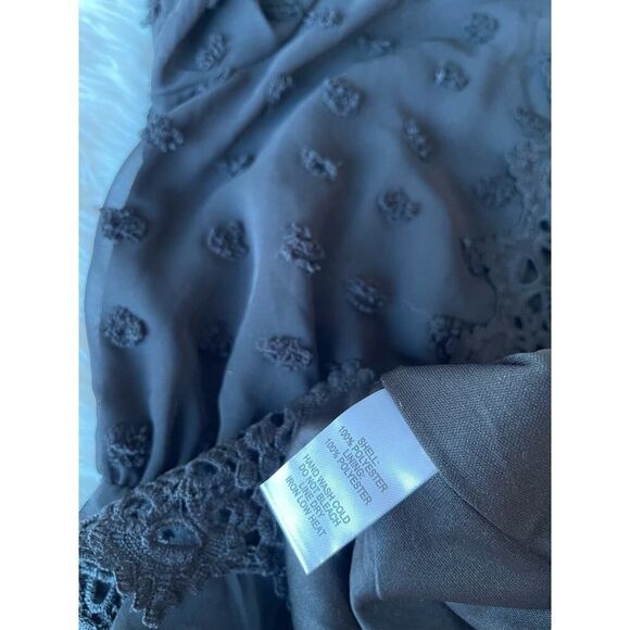 Lulu’s Lust Or Love Black Swiss Dot Dress small  Embroidered Lace Goth - Picture 10 of 12